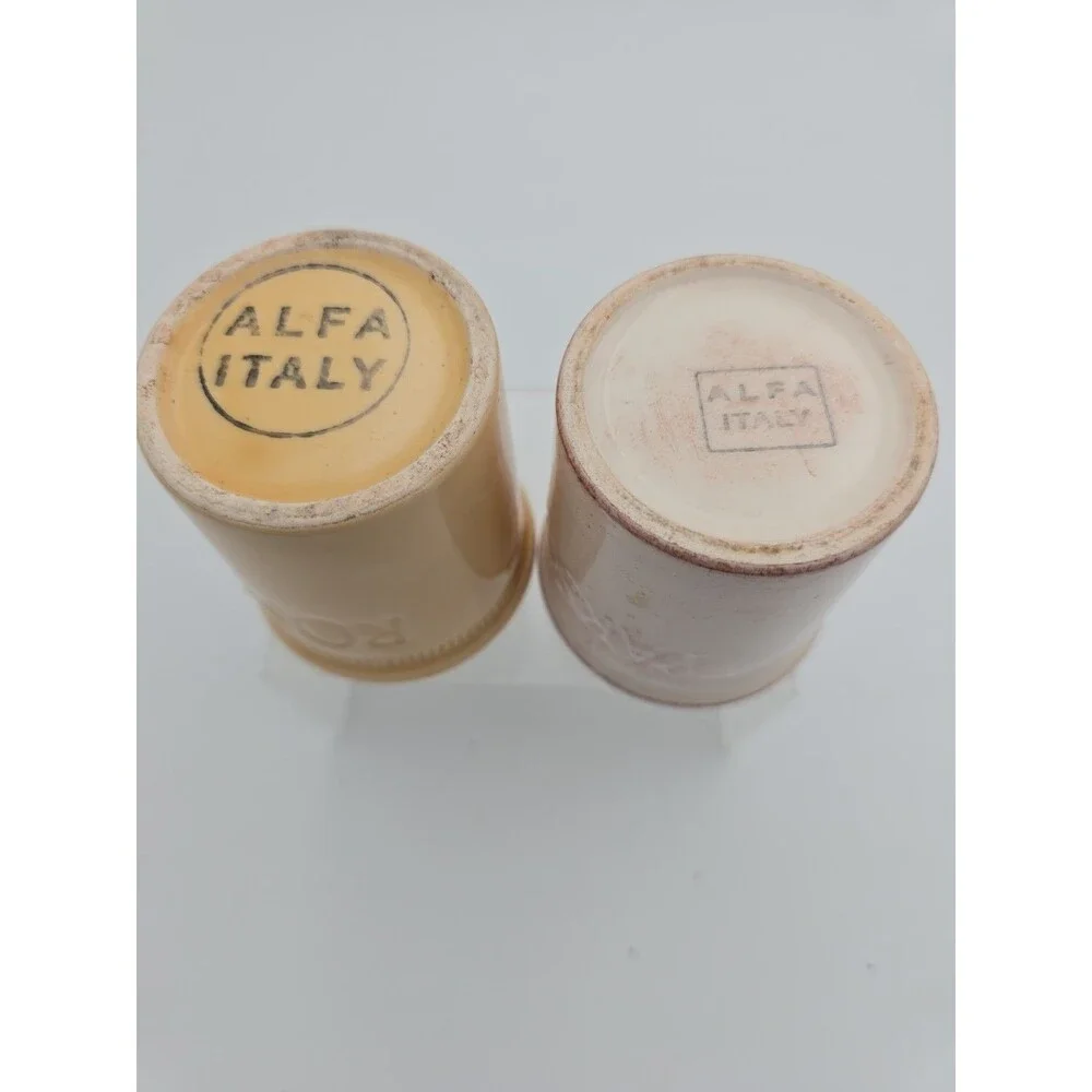 Vintage ALFA Italy Ceramic Herb Pots Rosemary & Parsley Planters Kitchen Caniste - Picture 4 of 7